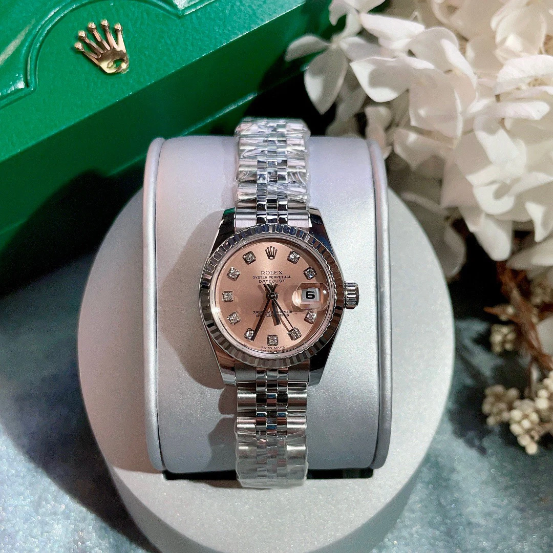 95新 Rolex/劳力士 日志/179174/粉盘/原盘原钻/自动机械/单表