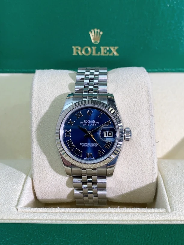 95新 Rolex/劳力士 179174/26盘/蓝盘罗马刻/原钻/自动机械/单表