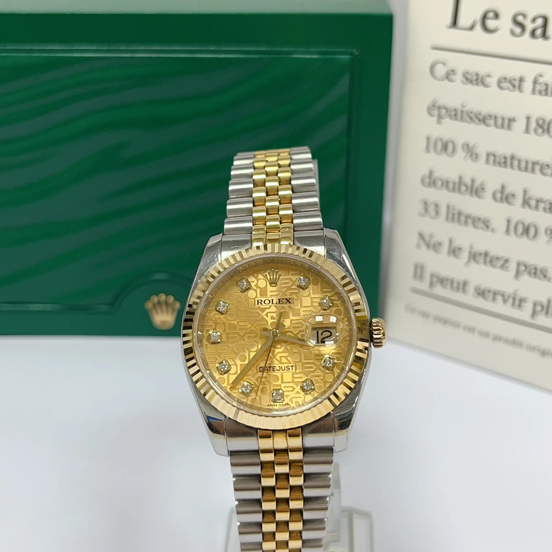 95新 Rolex/劳力士 116233/金色电脑盘/原钻/36表径/单表