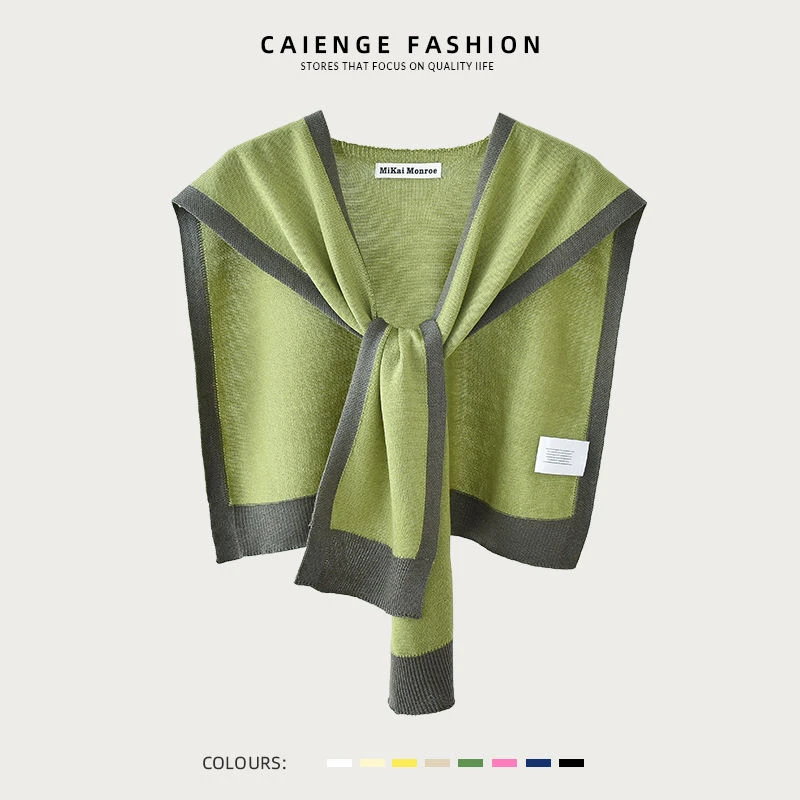 春秋针织网红小披肩女外搭夏季空调房披肩搭肩护颈假领子搭裙子