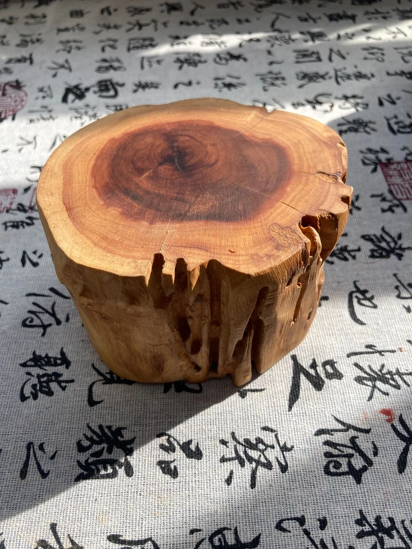 天然老枣木原料盘玩手把件壹