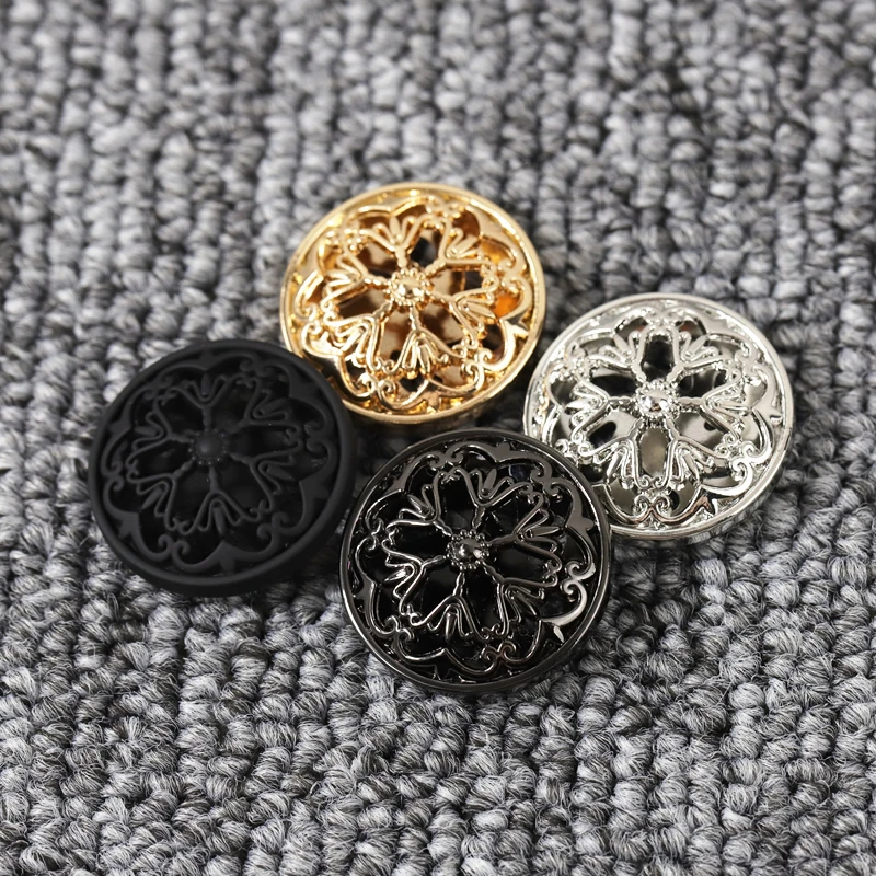 金属镂空雪花装饰纽扣替换外套衬衫衬衣衣物裤子扣子手工缝补袖扣