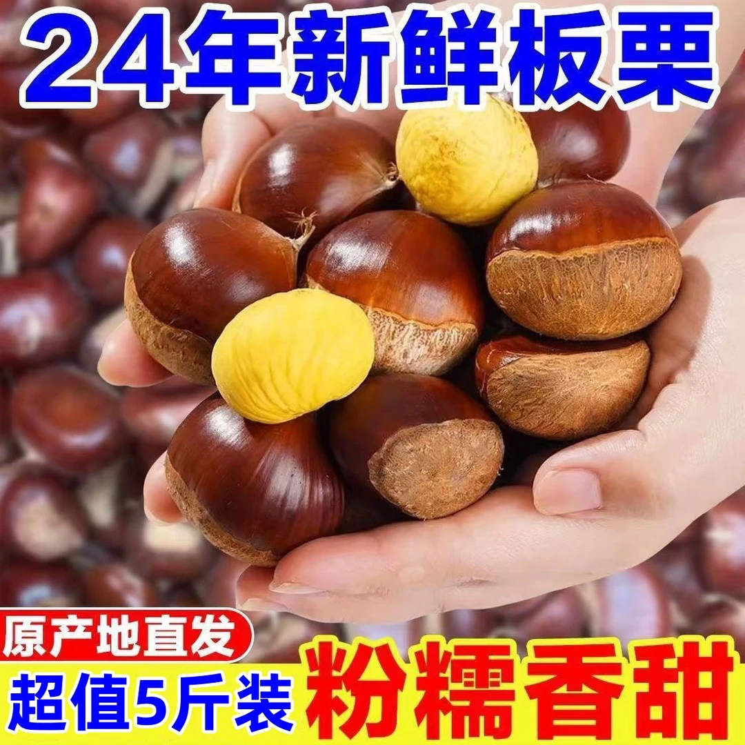 带箱5斤装云南高山新鲜板栗现摘生板栗粉糯香甜生栗子当季现货