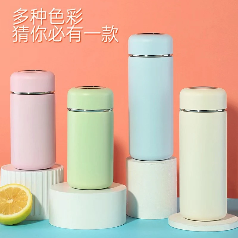 细长小巧新款316不锈钢商务磨砂保温水杯真空礼品杯子长款水杯