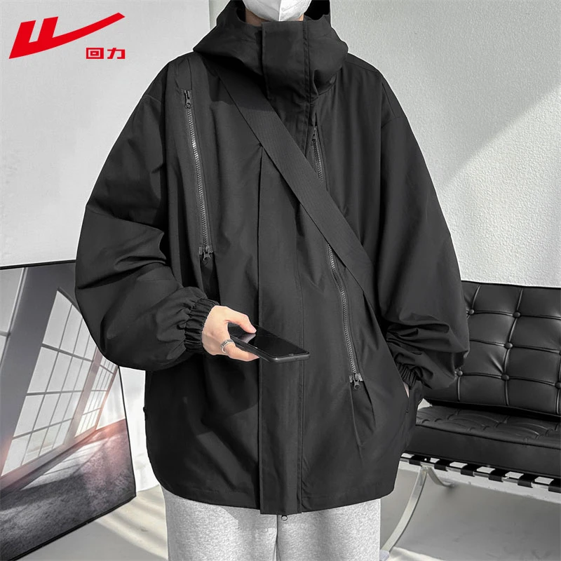 Warrior/回力黑武士高街潮牌外套男款春秋季美式机能冲锋夹克外套