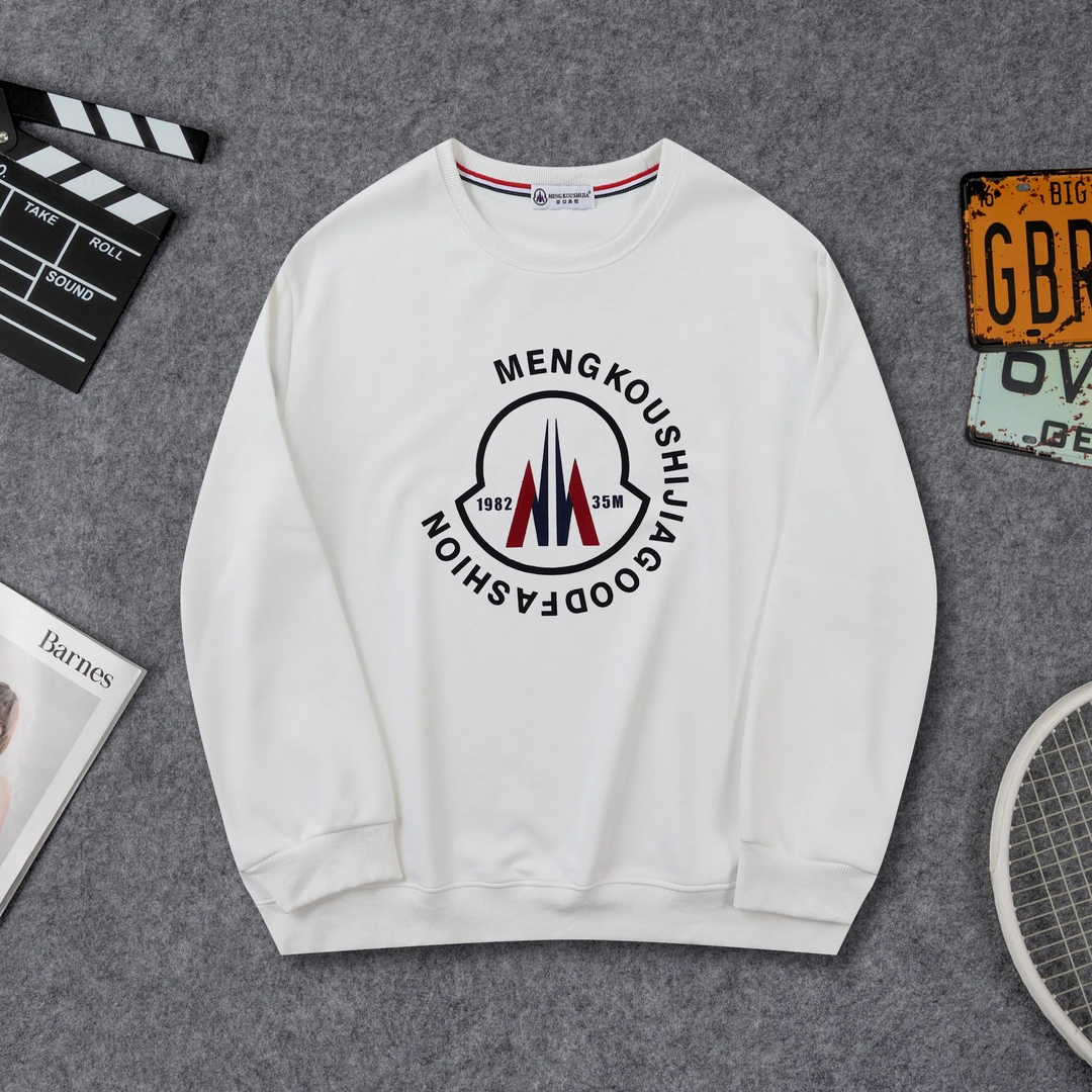 蒙口氏佳【小亮】2023秋季新款套头圆领长袖上衣男士高档卫衣秋装