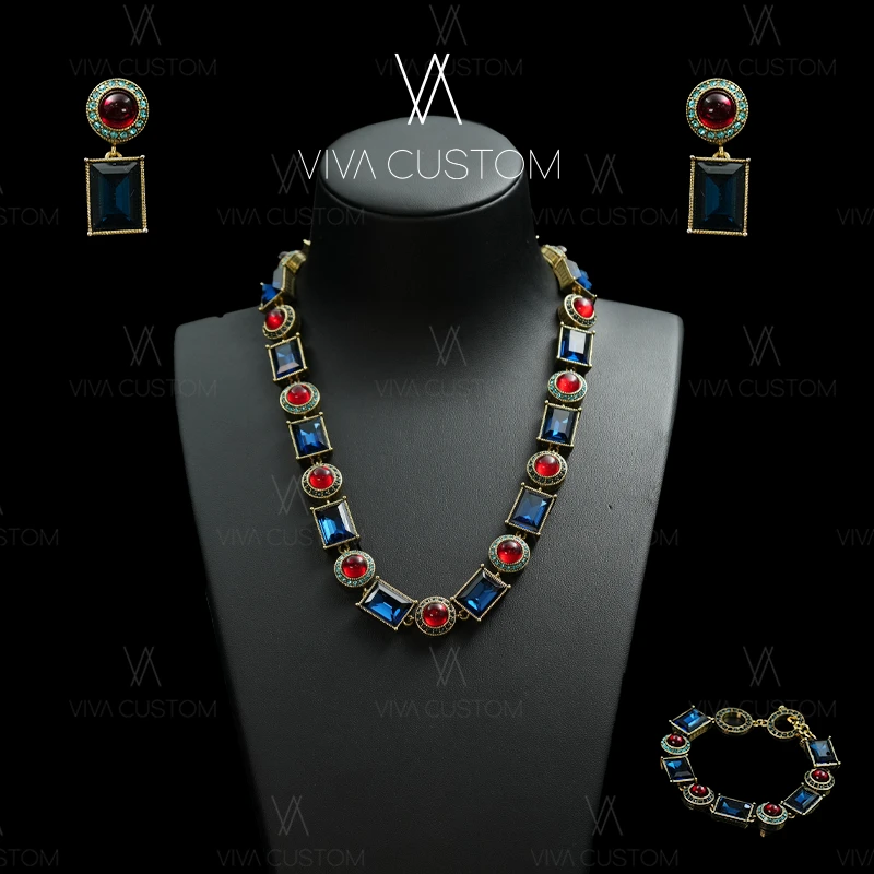 (HD系列)复古项链几何套装