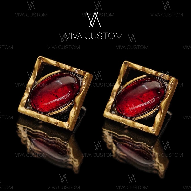 铜合金耳饰 (鎏金岁月系列)质感糖果耳饰