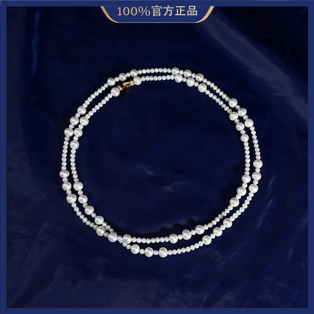 5-9mm繁星A058  无核S925银冷白强光淡水珍珠毛衣链长款百搭