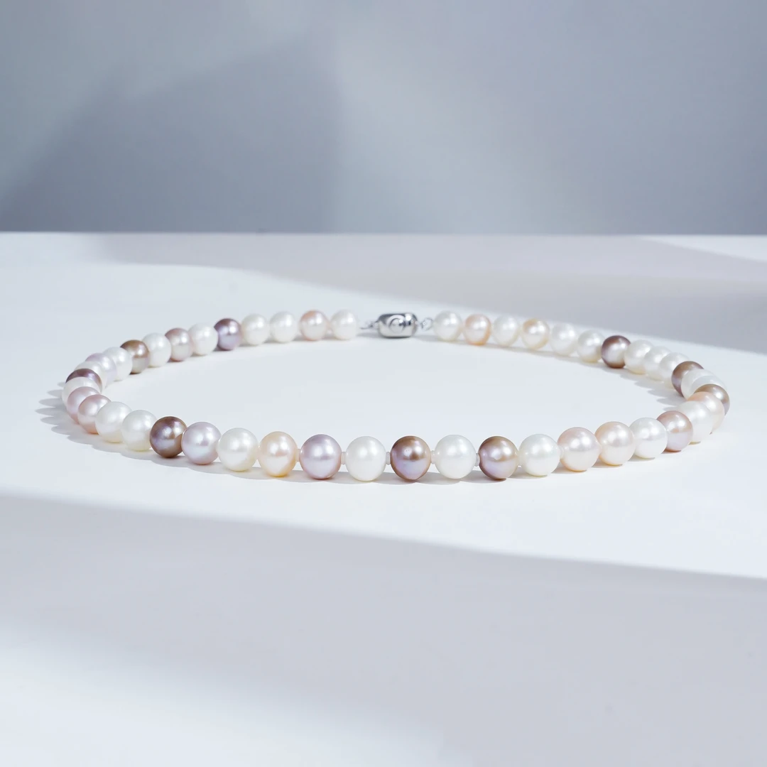 8.5-9.5暮光G41-T无核 S925银天然淡水珍珠项链多样性发货糖果