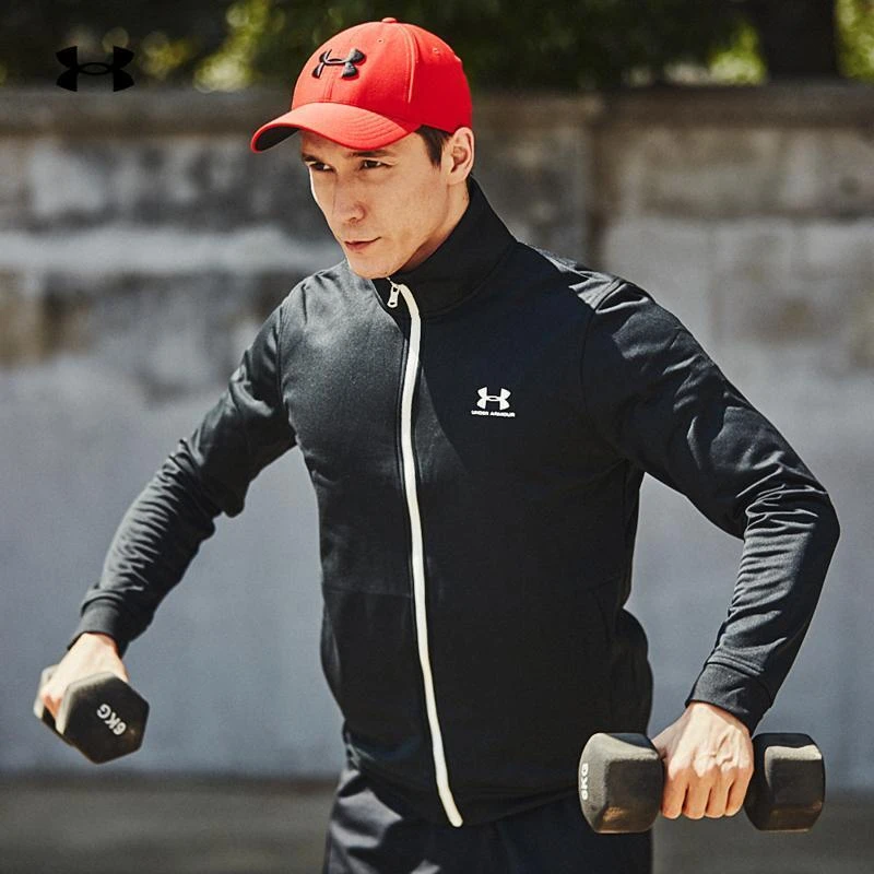 安德玛UA Sportstyle 秋冬男士薄绒健身训练运动夹克外套1329293