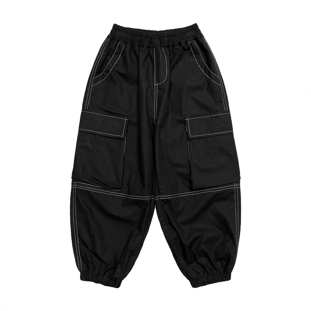 创创妈男童春季新款帅气潮流休闲裤宽松中大童时尚纯棉长裤K46202