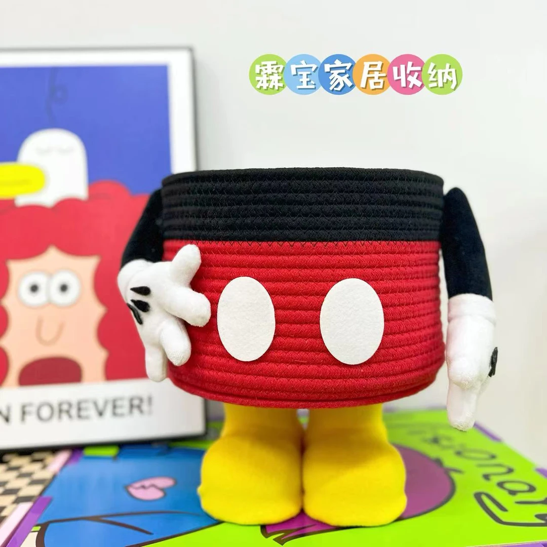 Aa5（米奇）脚丫高颜值摆件卡通大容量可爱桌面高颜值家用收纳筐