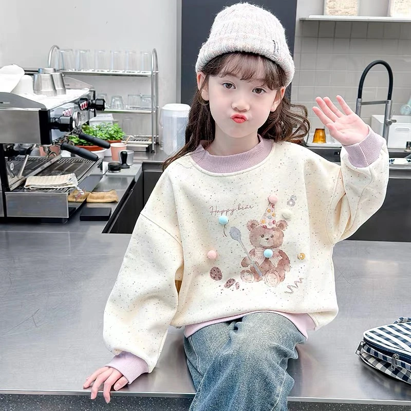 韩版东大门生日小熊立体球球奥粒绒秋冬卫衣 A629 629 X