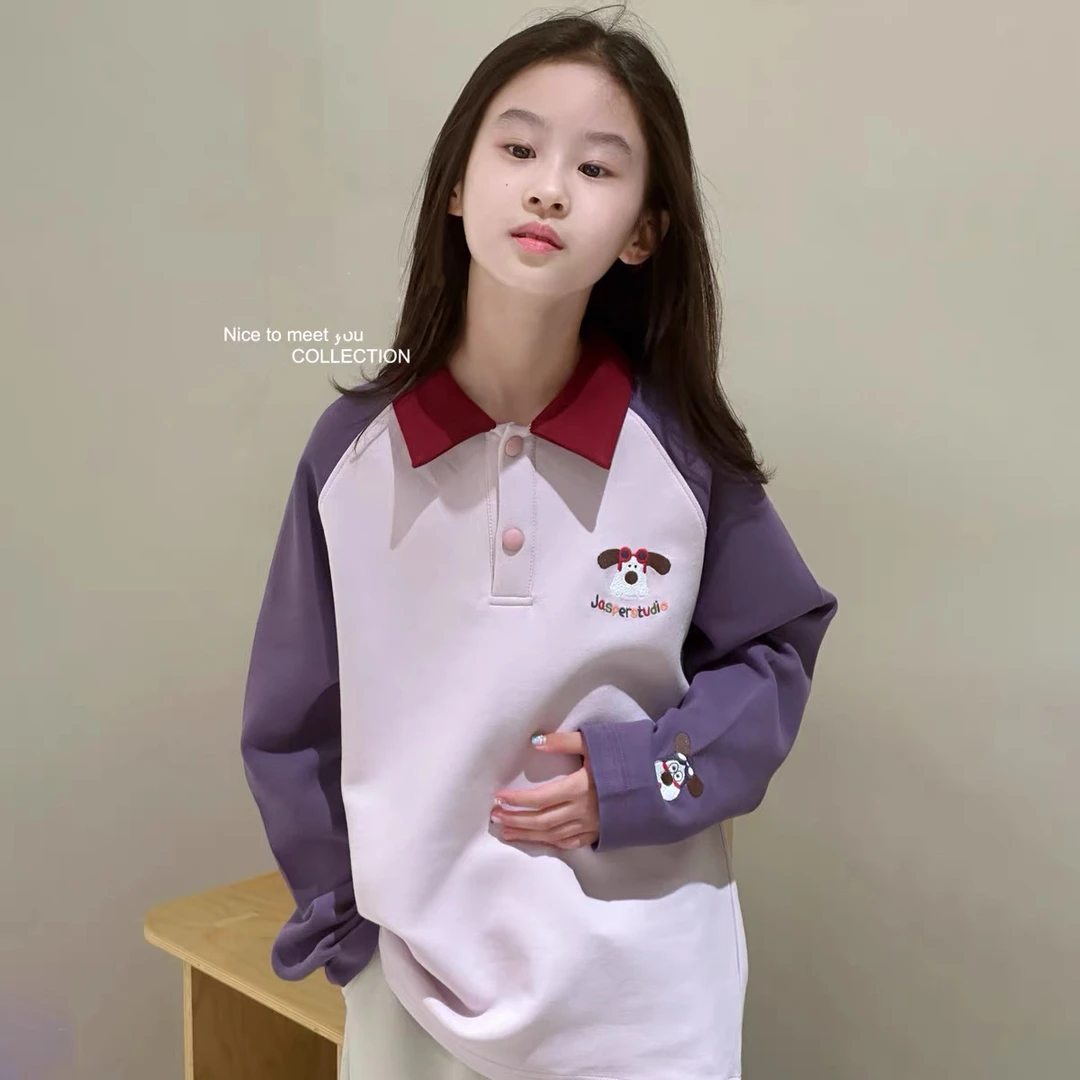 【清仓】东大门潮牌刺绣狗狗奥利绒卫衣 A616 616 X