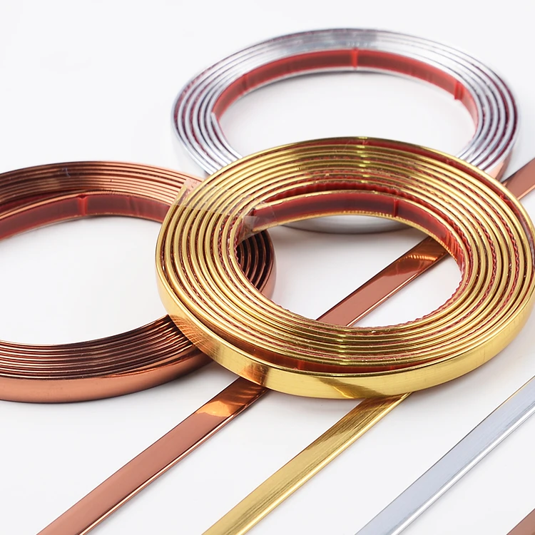 美缝条接缝条压边条背景墙黑色自粘亮金色条边框质感自粘美缝贴