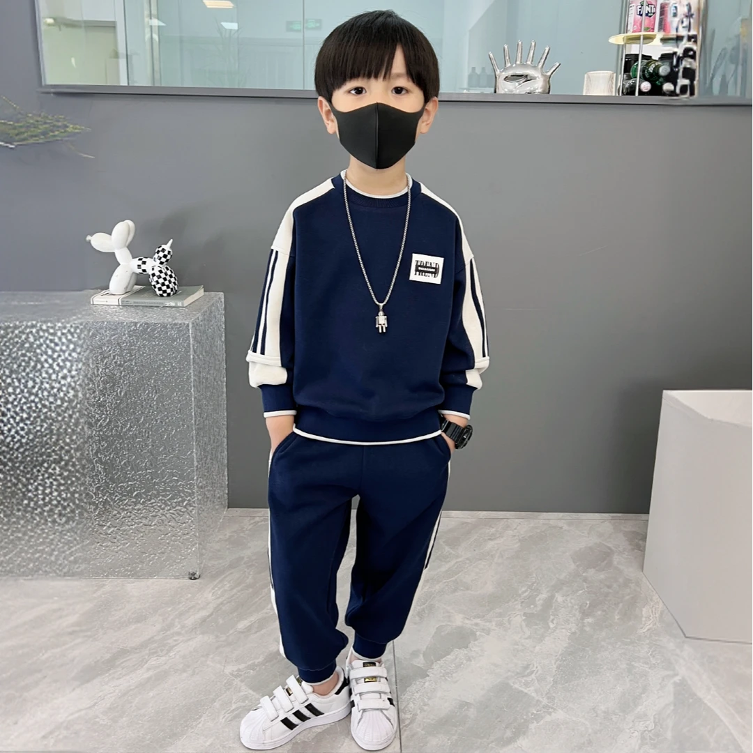 儿童炸街套装秋季新款韩版时尚帅气春秋款男童休闲洋气男孩卫衣
