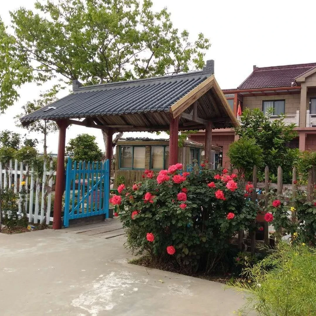 仿古瓦树脂瓦一体屋檐瓦片装饰塑料瓦门头瓦古建门楼围墙瓦小青瓦