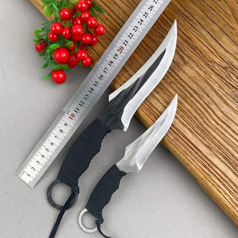 刃三/双刀套装户外直刀便携锻打小刀水果刀割肉刀