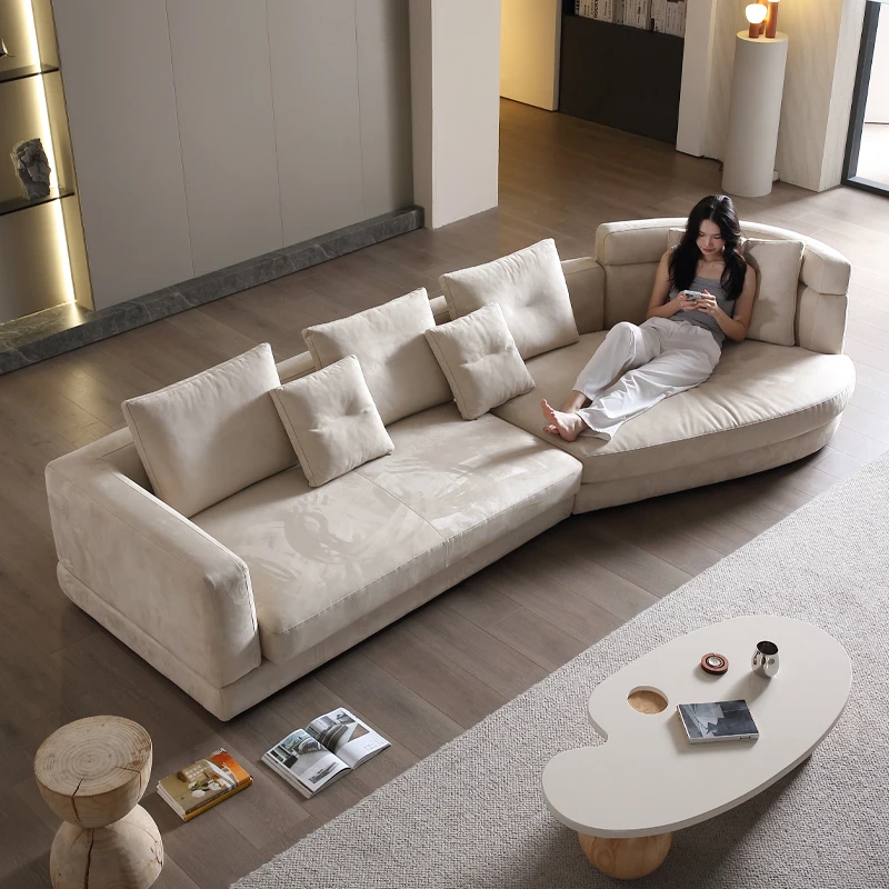 【微色彩】亚历山大沙发弧形沙发大平层客厅法式沙发布艺转角沙发