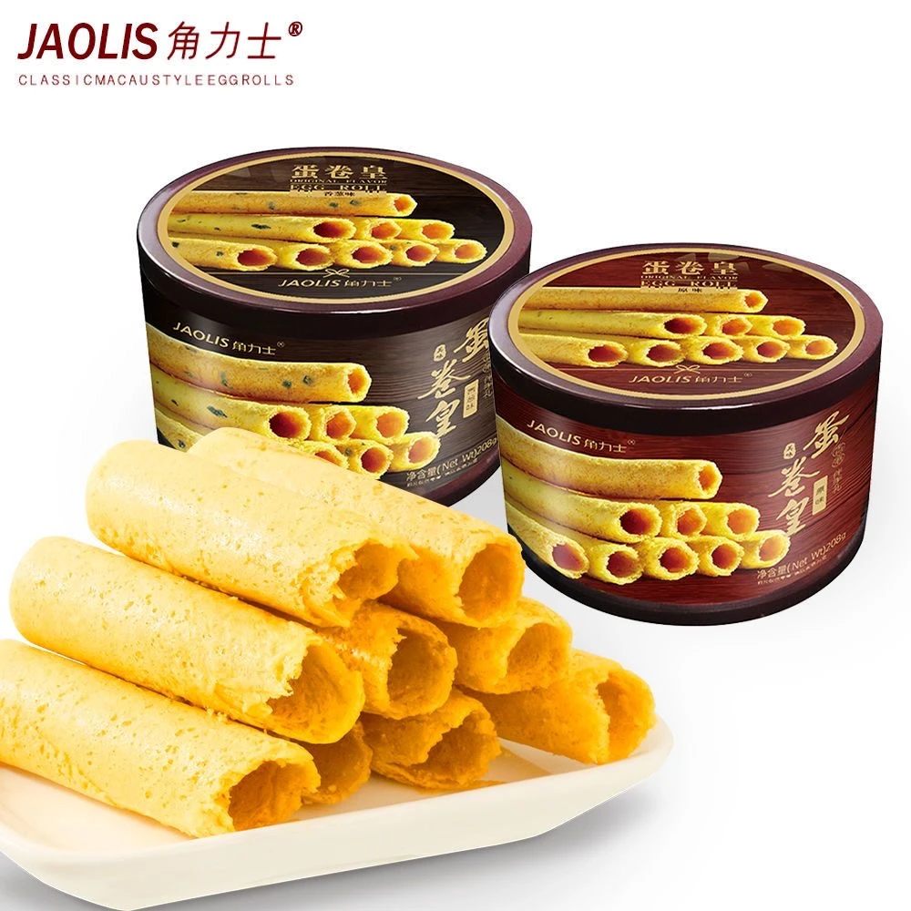 香港角力士蛋卷原味香葱208g酥脆独立糕点港式蛋卷伴手礼饼干休闲