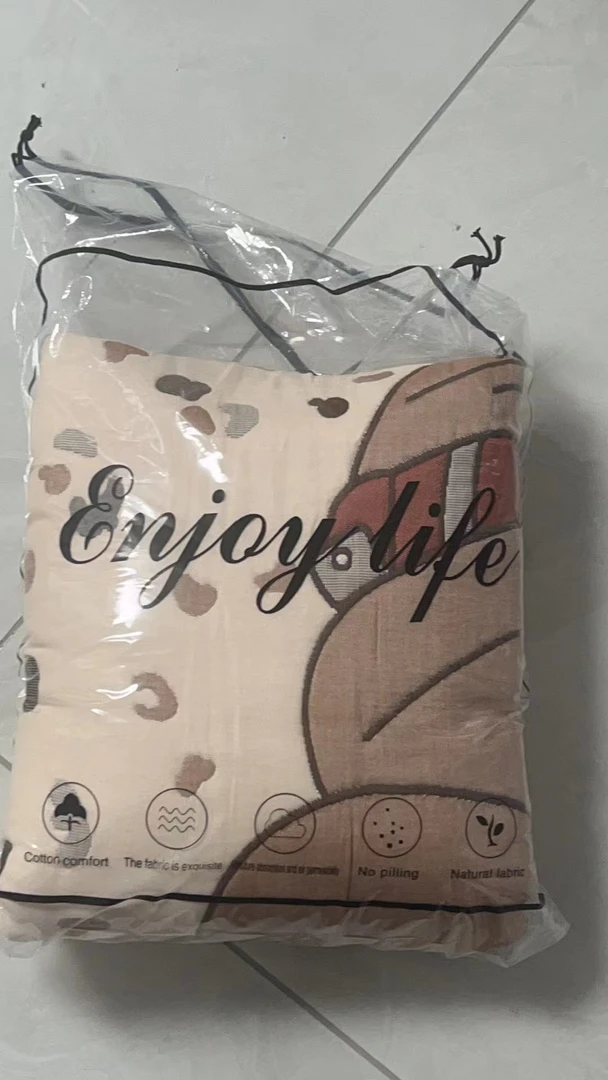 专享 【京かわ会社】150*200cm 纯棉十层纱布面包被不挑花色 豹警官