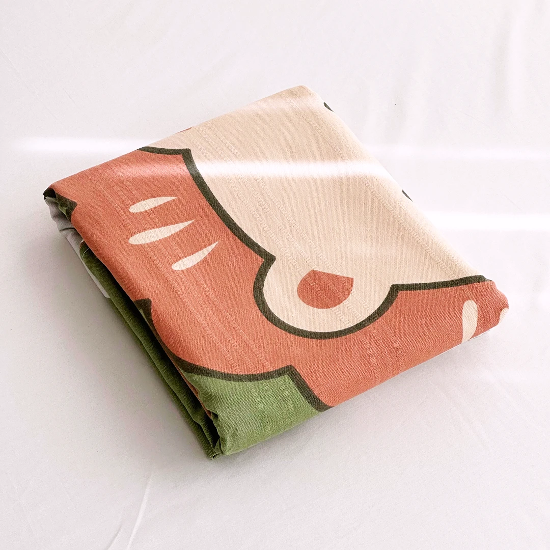 【京かわ会社】纯棉 加厚细纱粗布 单人床单150*240cm 丛林伙伴