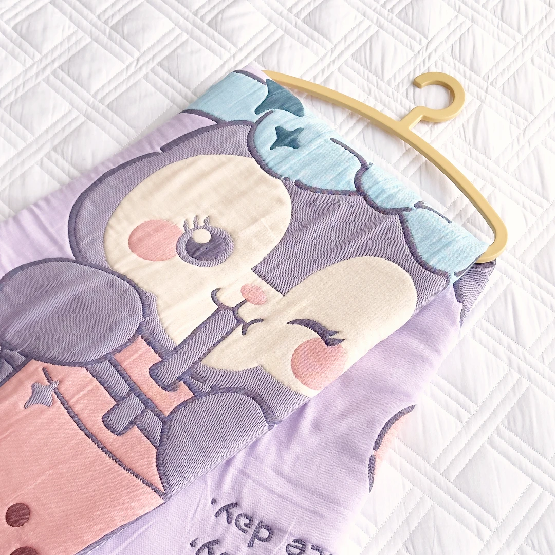 【京かわ会社】多层纱布面包被120*150cm  奶茶兔