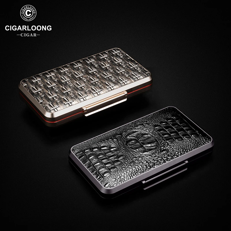 茄龙雪茄盒便携轻薄铝制3CM浮雕雪茄烟盒爆款2025新款CLA-23CX