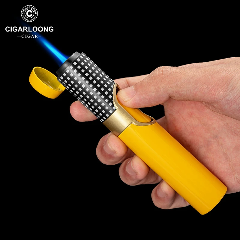 茄龙雪茄打火机防风直冲便携个性创意不锈钢防风打火机点火枪