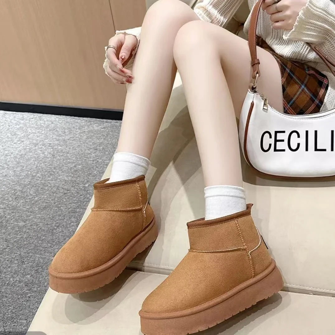 【现货】加绒加厚保暖防滑厚底雪地靴