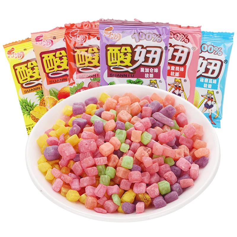 乐潮酸妞软糖水果糖混合味qq糖果8090后老牌零食糖果