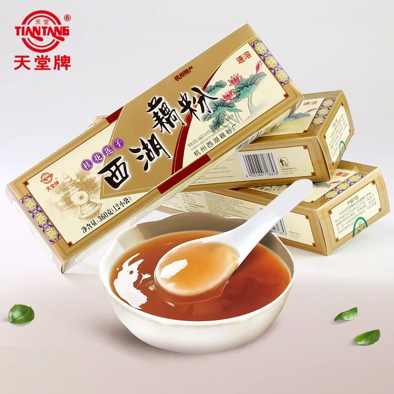 天堂速溶藕粉360gX3盒杭州特产桂花莲子西湖藕粉即冲即食早餐藕粉