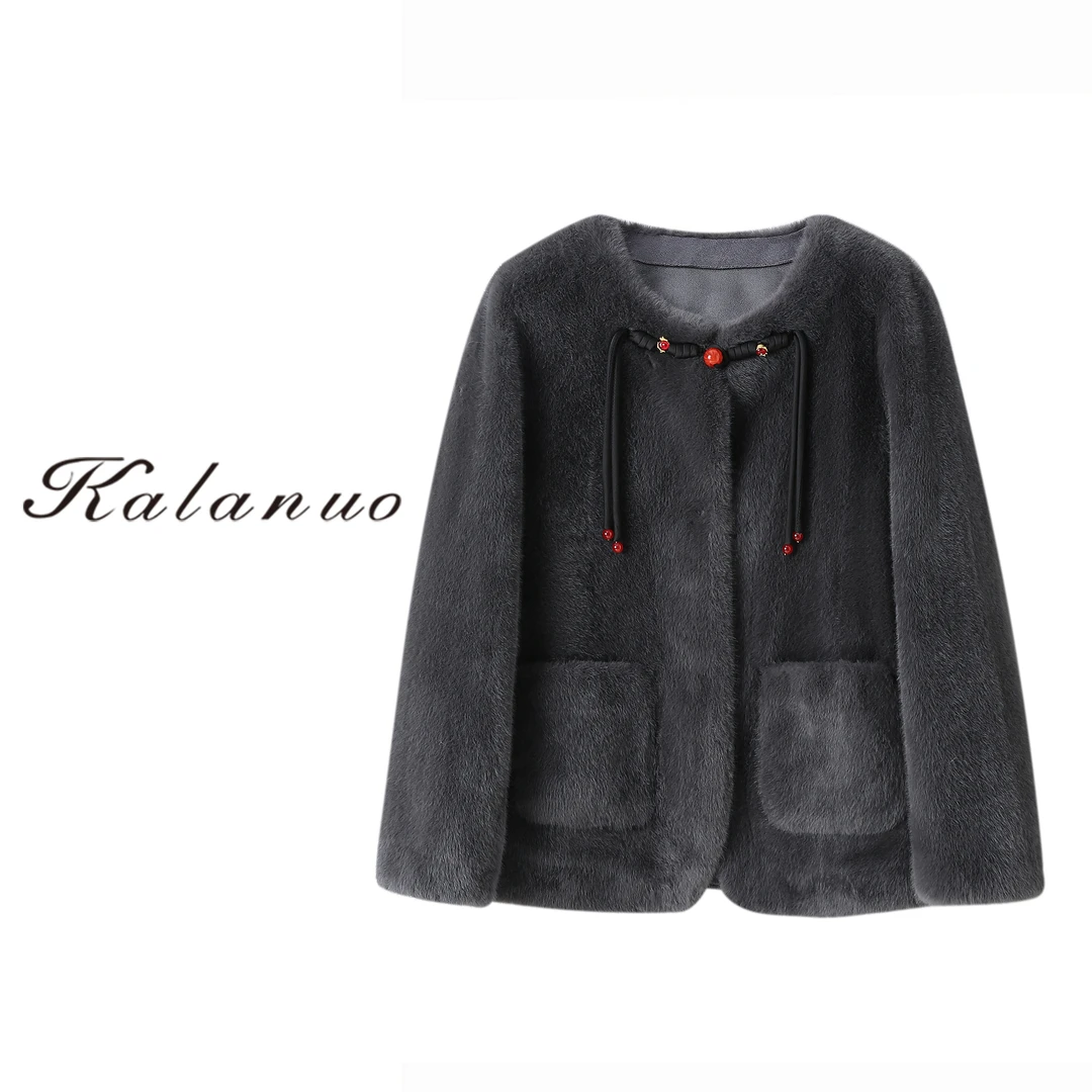 【卡拉诺】2024冬季新款国风雪兰貂短款外套0332