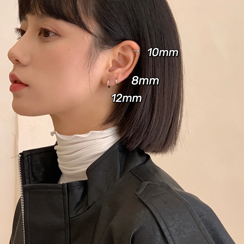 925银耳饰 2025新款素圈耳环女925纯银耳骨钉高级感ins风耳坠耳扣