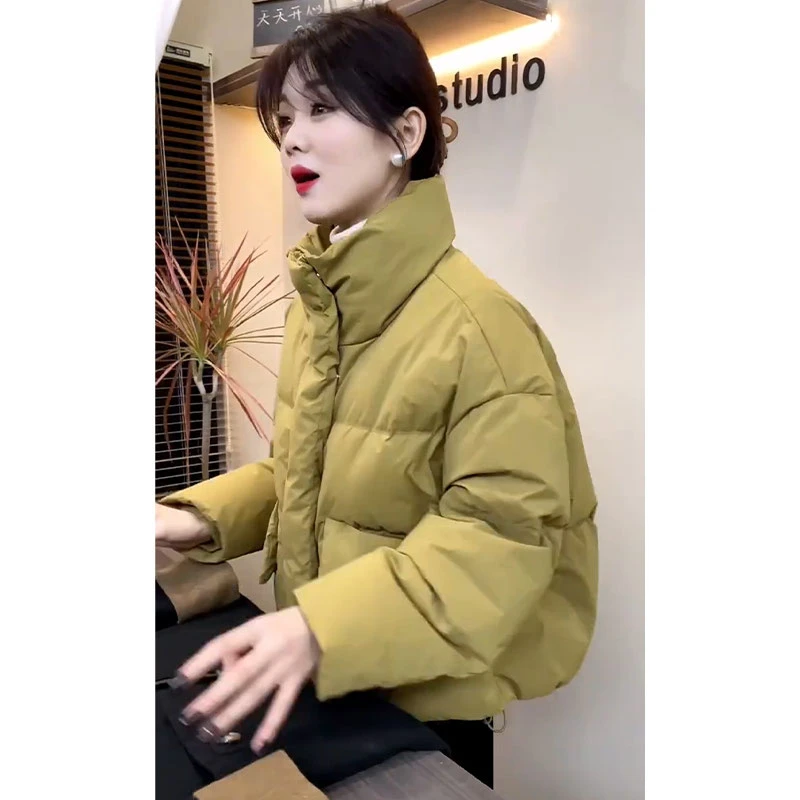 【现货闪发】感超好看小个子设计感短款棉服外套女保暖棉衣潮春季