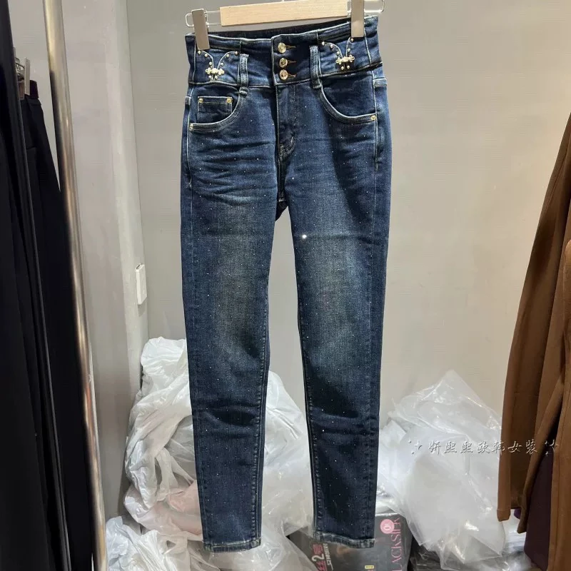 新款欧货女装小脚牛仔裤