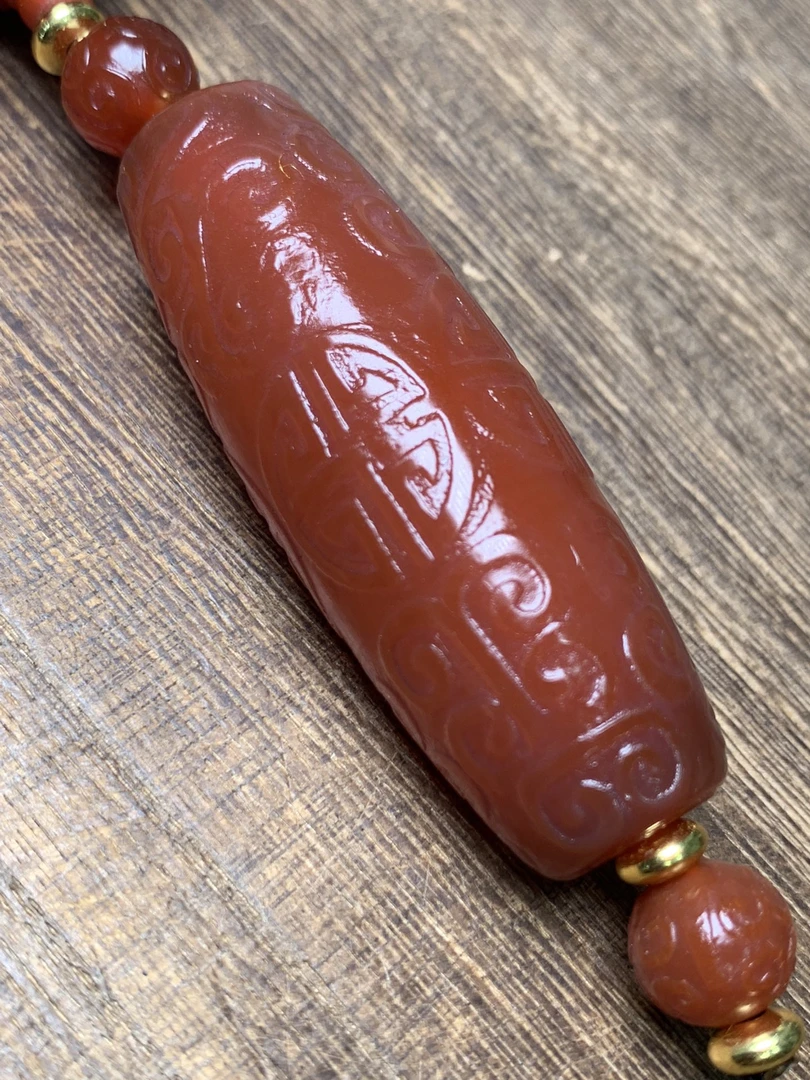 新款玛瑙如意回龙纹项链项坠饰品男女款玛瑙玉髓饰品手串手链项链
