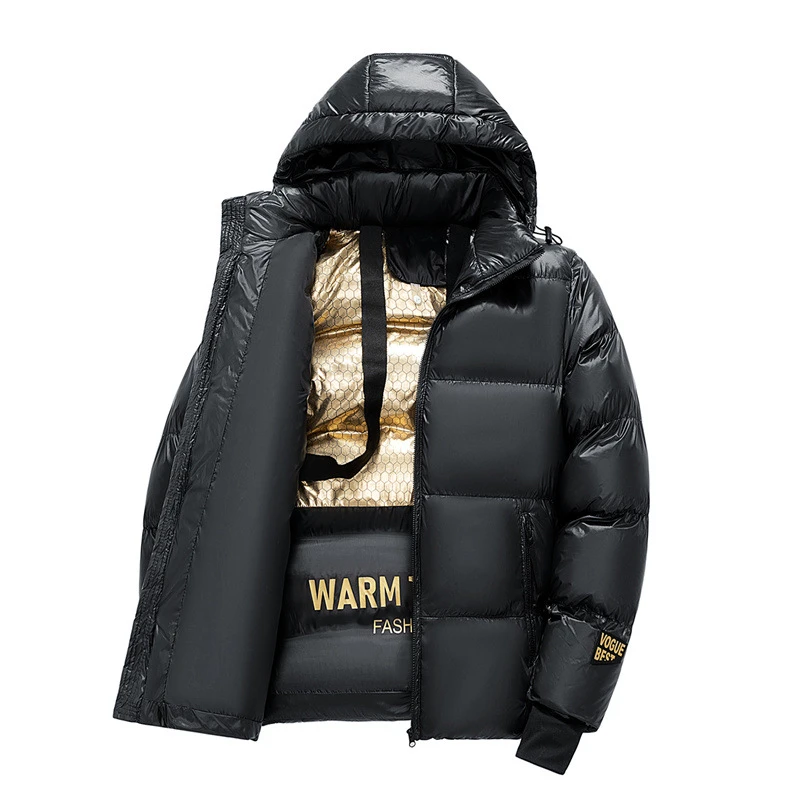 秋冬季情侣款石墨烯蓄热棉服冬季加厚保暖外套时尚连帽可拆卸棉衣