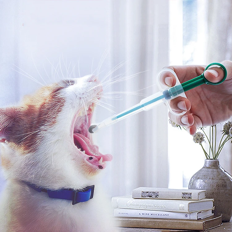 宠物喂药棒绿色喂药器针筒按压式通用固定喂药器方便