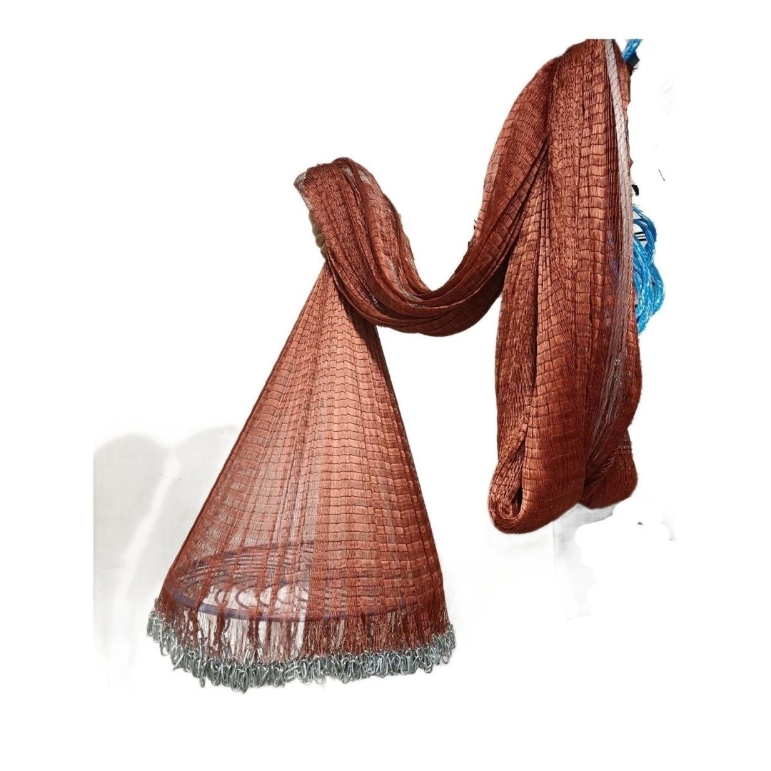 链式飞盘手抛网加粗轮胎线渔丝2指网孔加固链条