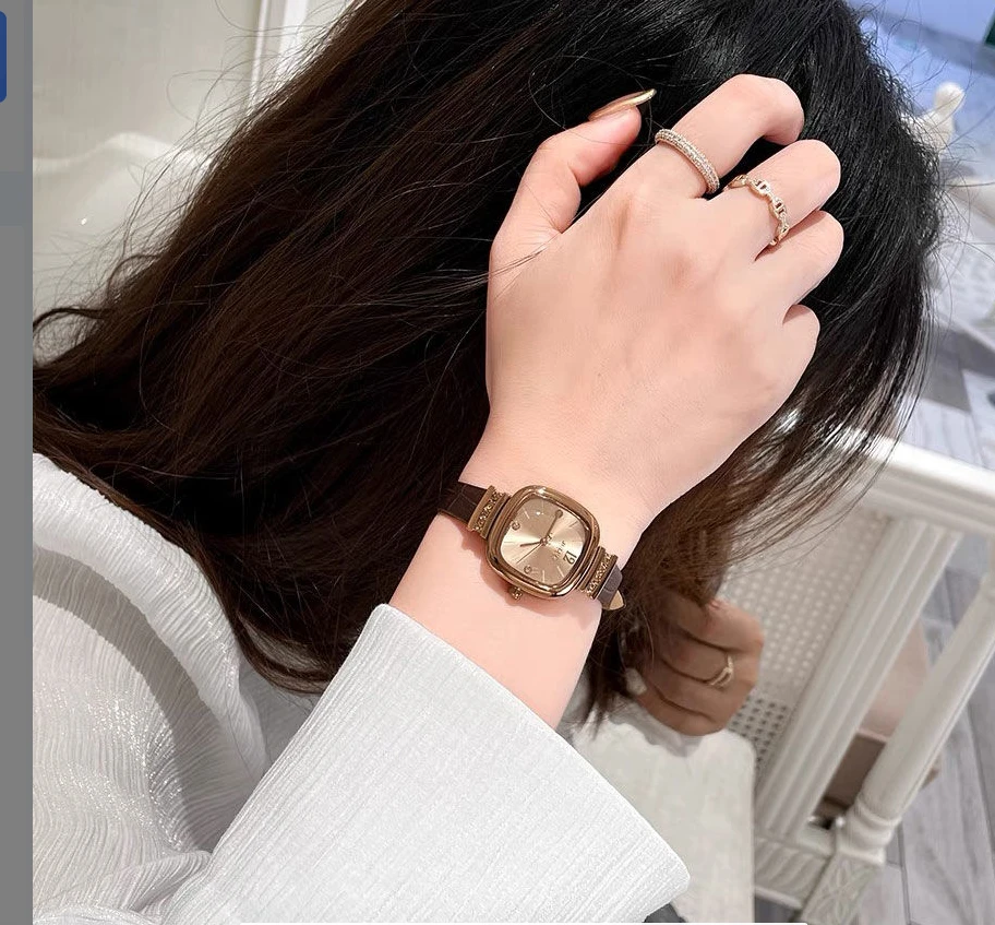 瑞士专柜品质手表女士小方糖轻奢百搭潮流时尚简约气质精致腕表