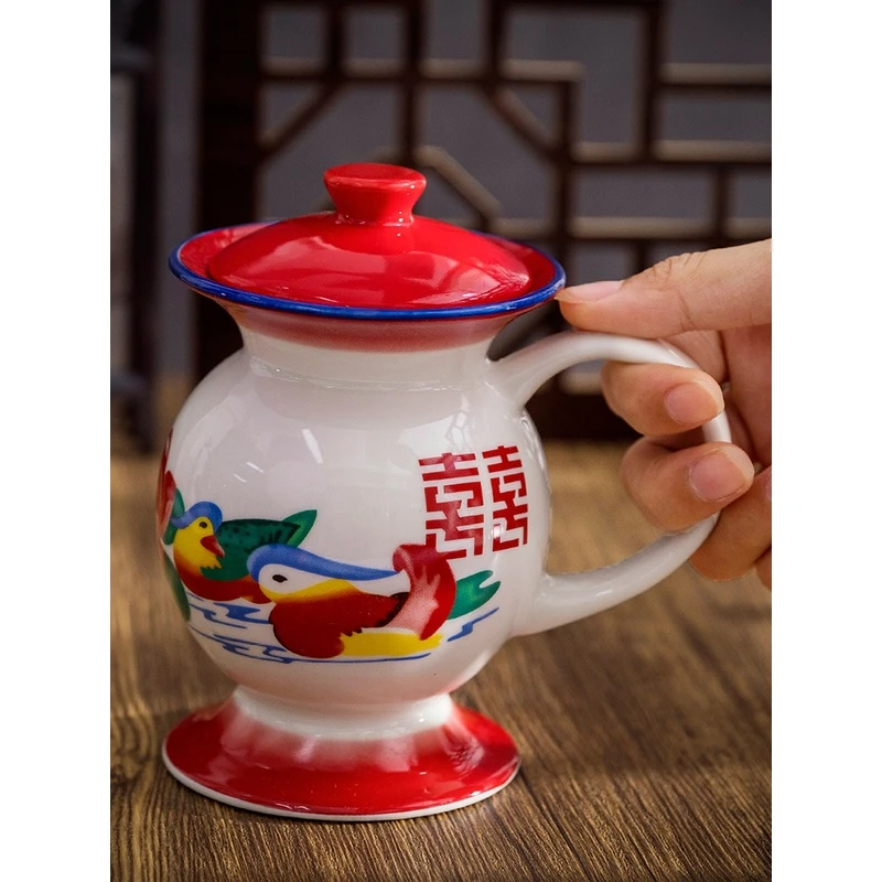 痰盂喝水杯网红夜壶茶杯老式怀旧创意尿壶茶缸搞怪马桶式陶瓷杯子