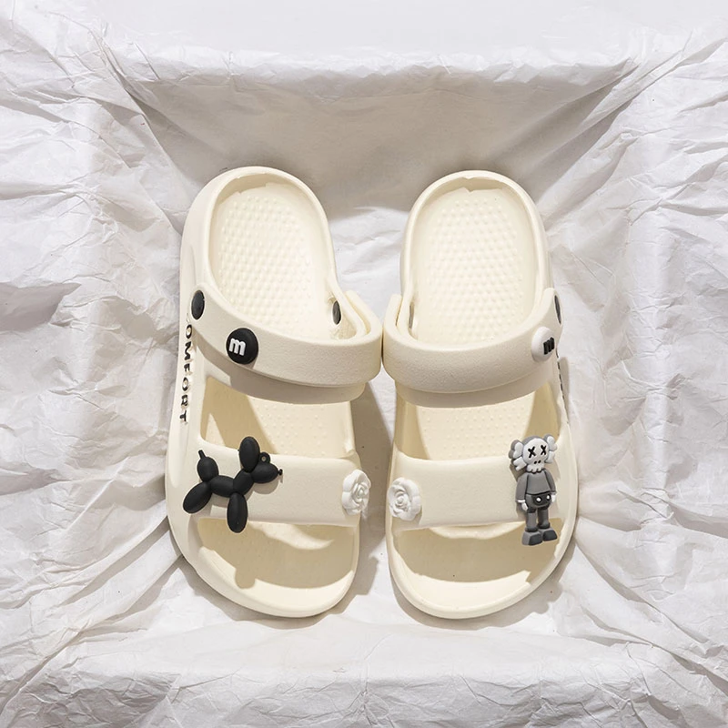 桃·印软底拖鞋女款夏季外穿2024新款爆款时尚简约休闲防滑柔软