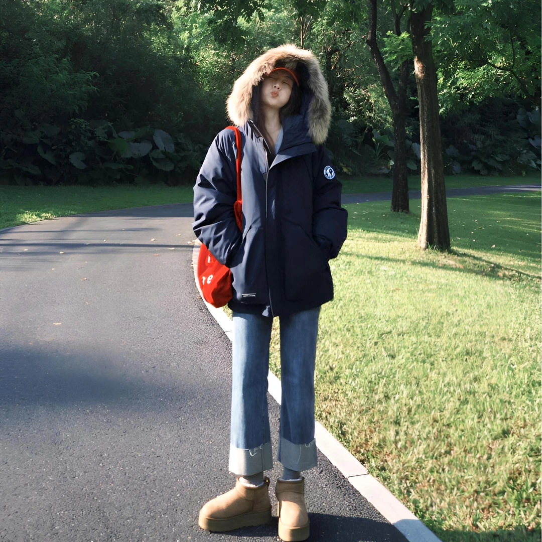 冬装新款棉服女新款加厚短款派克服大毛领冬季棉衣棉袄潮牌外套女