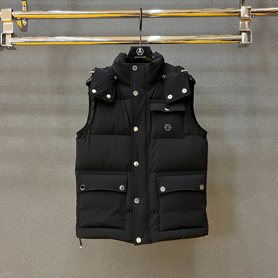 PLIPHPP PLEPN正品pp工装元素高奢90白鹅绒男士加厚马甲保暖Y9906