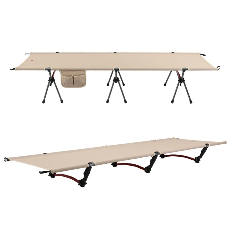 工厂高低款野营床户外行军床易拆卸午休床铝合金折叠露营床可拆卸