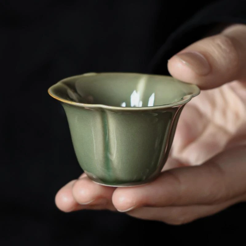 越窑青瓷茶杯陶瓷主人杯高档个人专用手工喝茶杯家用品茗杯茶盏