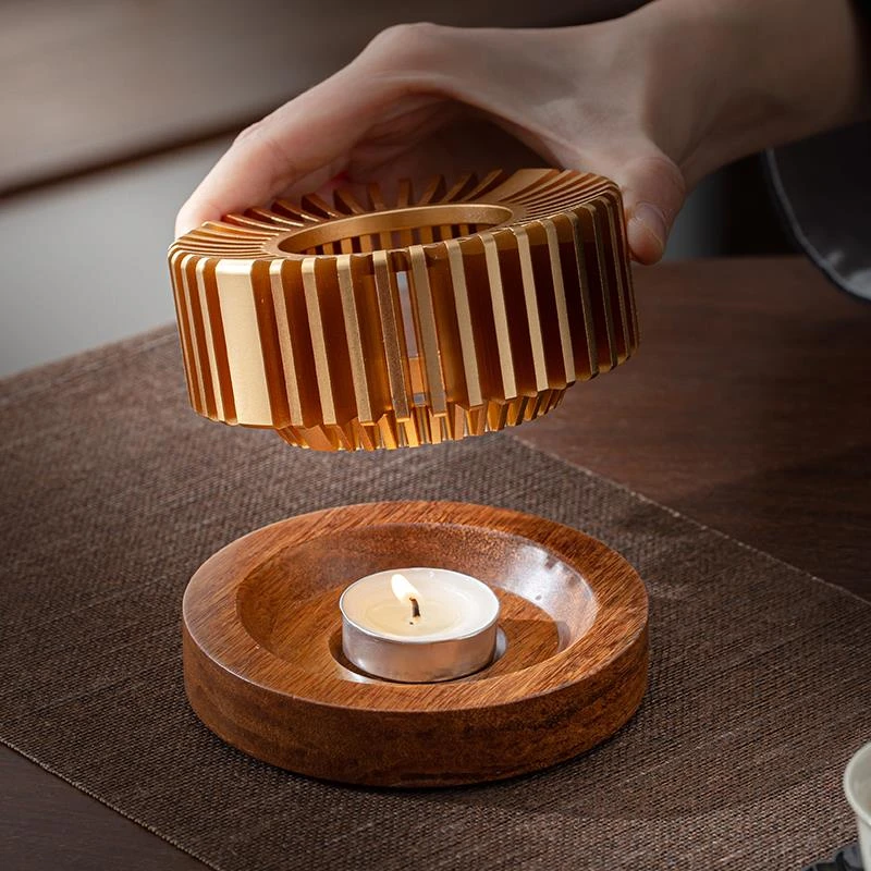 铝合金温茶炉暖茶炉花茶壶蜡烛煮茶温酒炉酒店餐厅加热器防火底座