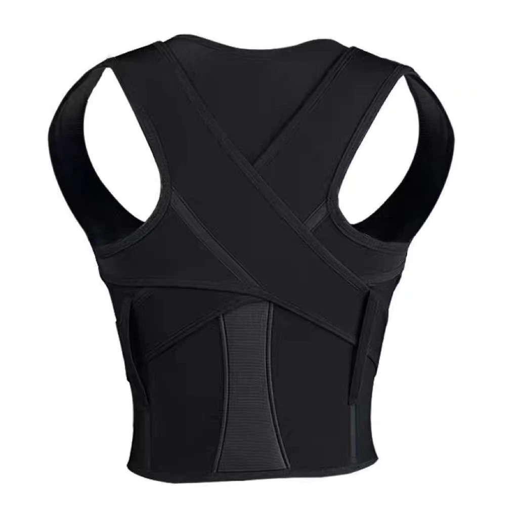 黑色矫正体姿提拉背部背心